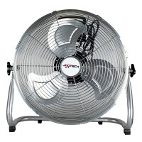 Bodenventilator | Windmaschine | 45cm | Metall Optik | 1350 U/min | 100 Watt