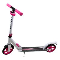 Scooter | Roller | Cityroller | Tretroller | Kinderroller | Mit Ständer | Bis 100Kg | Weiß/Pink