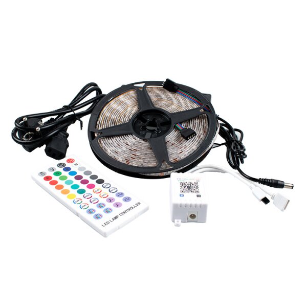 LED RGB Streifen | LED Lichtband | LED Stripe | 230V  | Mit Fernebedienung | Bluetooth Steuerung | 5m