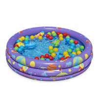 Bällebad | Kinderpool | Planschbecken | mit 50 Spielbällen | mit 4 Spielzeugen | Ø 102 x 25 cm | Lila