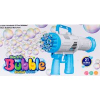 Seifenblasen Maschine | Seifenblasenpistole | Seifenblasen | Bubble Rocket | Mit Zubehör | Blau