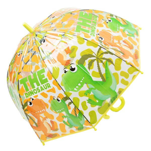 Kinderschirm | Regenschirm | Schirm | Namenschild am Griff | Ø 69 cm | Dino | Grün