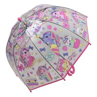 Kinderschirm | Regenschirm | Schirm | Namenschild am Griff | Ø 68 cm | Unicorn | Rosa
