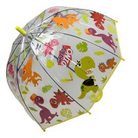 Kinderschirm | Regenschirm | Schirm | Namenschild am Griff | Ø 69 cm | Dino | Hellgrün