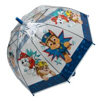 Kinderschirm | Regenschirm | Schirm | Trillerpfeife am Griff | Ø 72 cm | Hund | Blau