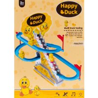 Happy Duck Enten Rutsche | ElektrischeTreppe-Spiel | Mit Licht und Sound Effekte | 4-teilig
