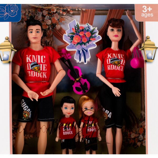 Puppenfamilie | Puppen | Spiel-Figuren | 6-teilig | ab 3 Jahre